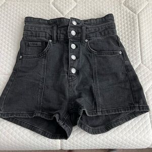 Black high rise shorts